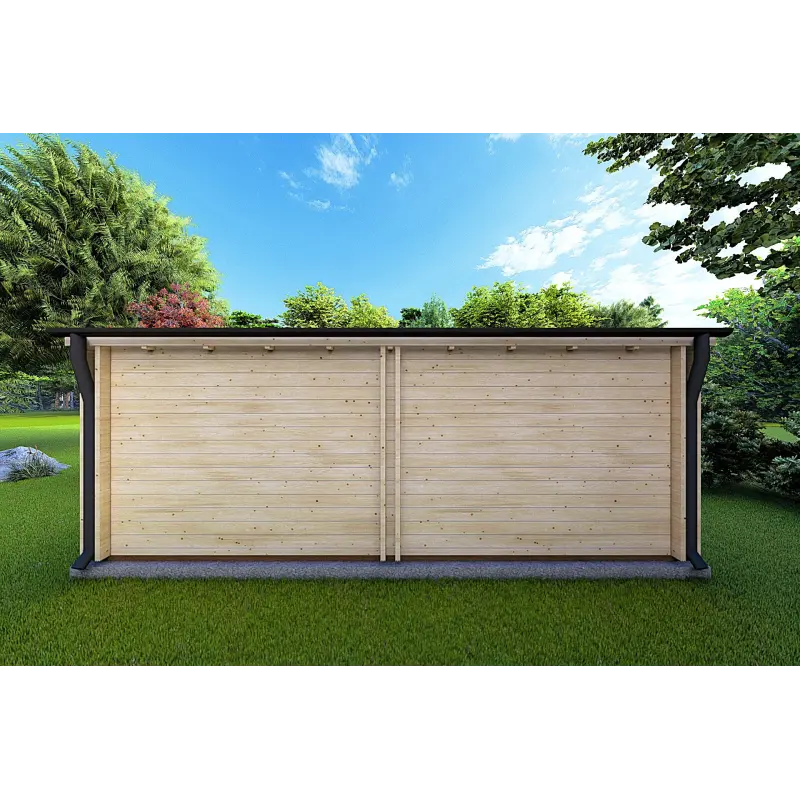 Abgelegenes Haus mit einem Raum ELENA 25 m² 44/100/44 mm, Rückansicht