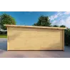 Doppel-Holzgarage mit Pultdach 6x6, 44mm, rechte Seite