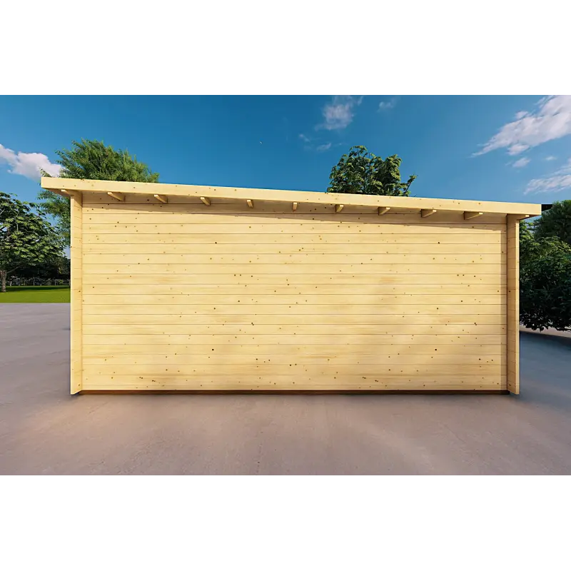 Garage aus Holz mit separatem Abstellraum 6x5.4, 44mm, linke Seite