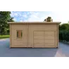 Garage aus Holz mit separatem Abstellraum 6x5.4, 44mm, Frontansicht
