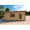 Garage aus Holz mit separatem Abstellraum 6x5.4, 44mm, Rückansicht