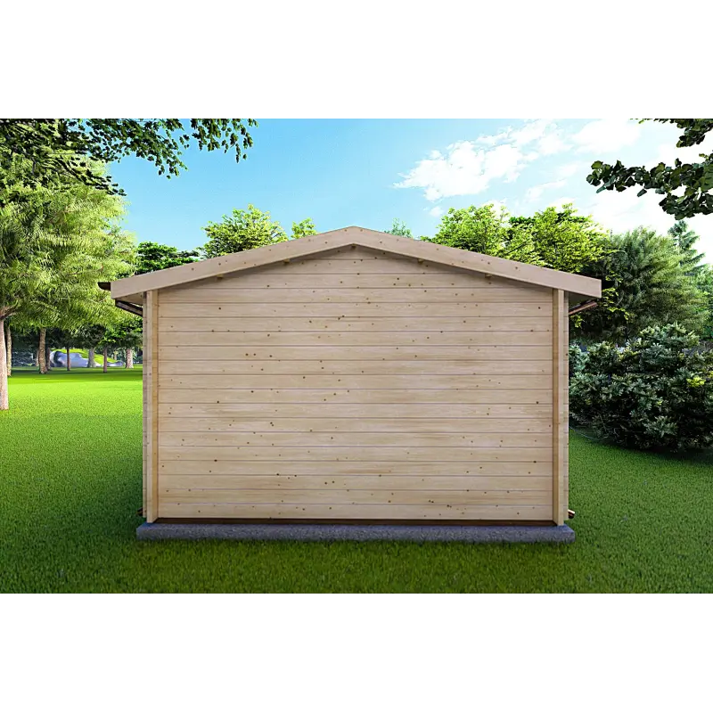 Gartenhaus Holz CHIARA 4x4, 44mm, Rückansicht