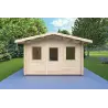 Gartenhaus Holz CHIARA 4x6, 44mm, Frontansicht