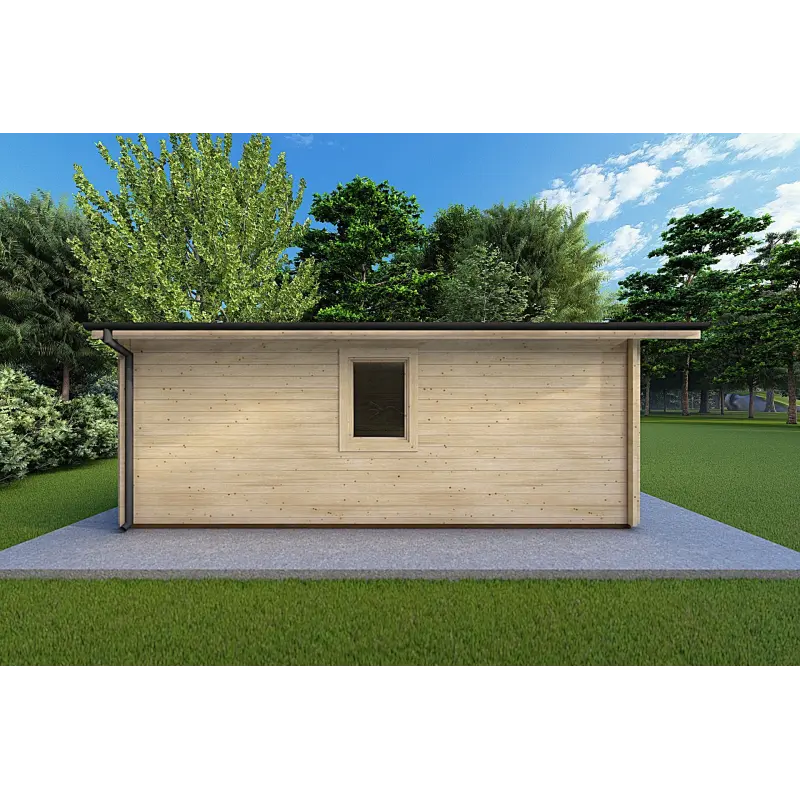 Gartenhaus Holz CHIARA 4x6, 44mm, linke Seite