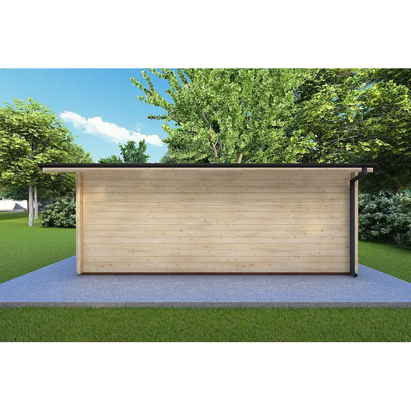 Gartenhaus Holz CHIARA 4x6, 44mm, rechte Seite