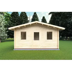 Moderne Gartenhaus CHIARA 5x3, 44mm, Frontansicht