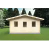 Moderne Gartenhaus CHIARA 5x3, 44mm, Frontansicht