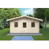 Moderne Gartenhaus CHIARA 5x4, 44mm, Frontansicht