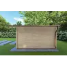Moderne Gartenhaus CHIARA 5x4, 44mm, rechte Seite
