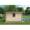 Moderne Gartenhaus CHIARA 5x4, 44mm, linke Seite