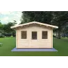 Moderne Gartenhaus CHIARA 5x6, 44mm, Frontansicht