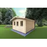 Gartenhaus Holz CHIARA 6x3, 44mm, Frontansicht rechte Seite