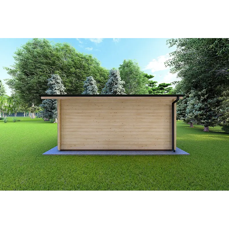 Gartenhaus Holz CHIARA 6x3, 44mm, rechte Seite