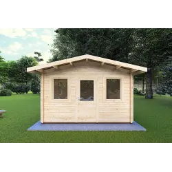 Gartenhaus Holz CHIARA 6x3, 44mm, Frontansicht