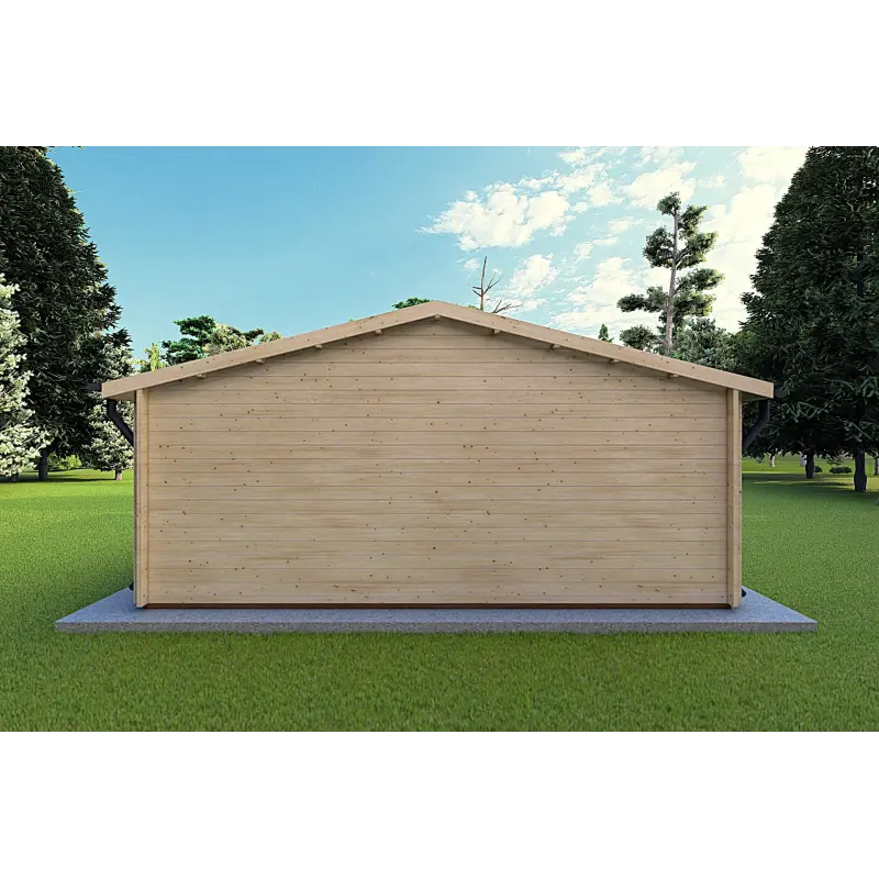 Gartenbüro CHIARA 6x6, 44mm, Rückansicht