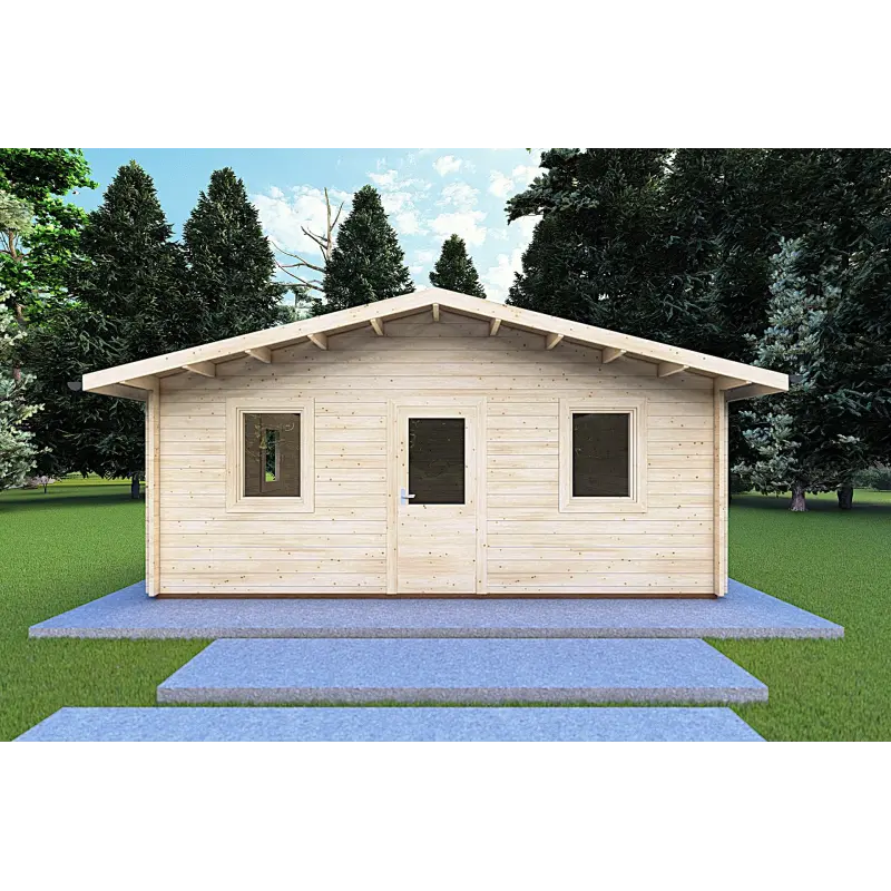 Gartenbüro CHIARA 6x6, 44mm, Frontansicht