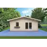Moderne Gartenhaus EMILY 6x5, 44mm, Frontansicht