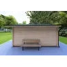 Moderne Gartenhaus EMILY 6x5, 44mm, rechte Seite