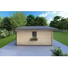 Moderne Gartenhaus EMILY 6x5, 44mm, linke Seite