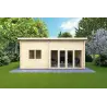 Frontansicht Gartenhaus 3x3 sofort lieferbar Caleba, kompaktes bezugsfertiges Gartenhaus aus Holz