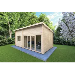 Aussenansicht Gartenhaus 3x3 sofort lieferbar Caleba, freistehendes Holz-Gartenhaus zur schnellen Nutzung