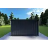 Holzhaus-Bungalow VISION 1 mit Veranda 4x14 44/100/30/40 mm, Rückansicht
