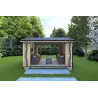 Gartenpavillon aus Holz STELLA 4x3, 68mm, Frontansicht