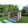 Gartenpavillon aus Holz STELLA 4x3, 68mm, Frontansicht rechte Seite