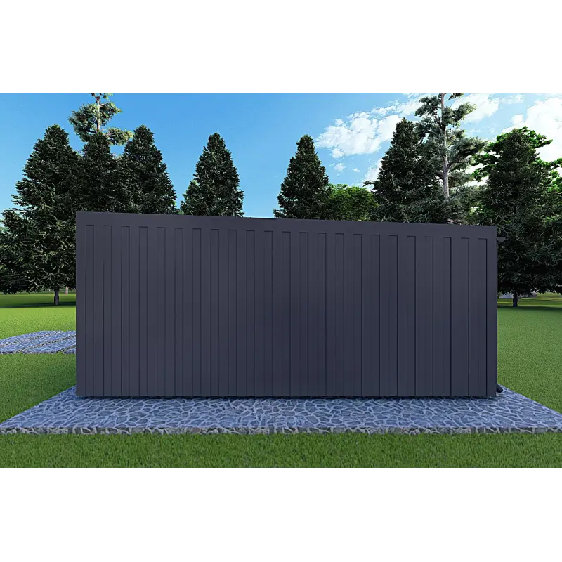 Mobilheime VISION 2 mit Veranda 8x6 60/100/30/40 mm, rechte Seite Farbe Anthrazit