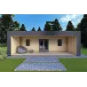 Mobilheime VISION 2 mit Veranda 8x6 60/100/30/40 mm, Frontansicht Farbe Anthrazit