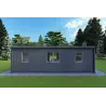 Mobilheime VISION 2 mit Veranda 8x6 60/100/30/40 mm, Rückansicht Farbe Anthrazit