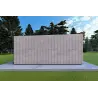 Mobilheime VISION 2 mit Veranda 8x6 60/100/30/40 mm, linke Seite Farbe Holzgrau