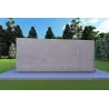 Mobilheime VISION 2 mit Veranda 8x6 60/100/30/40 mm, rechte Seite Farbe Holzgrau