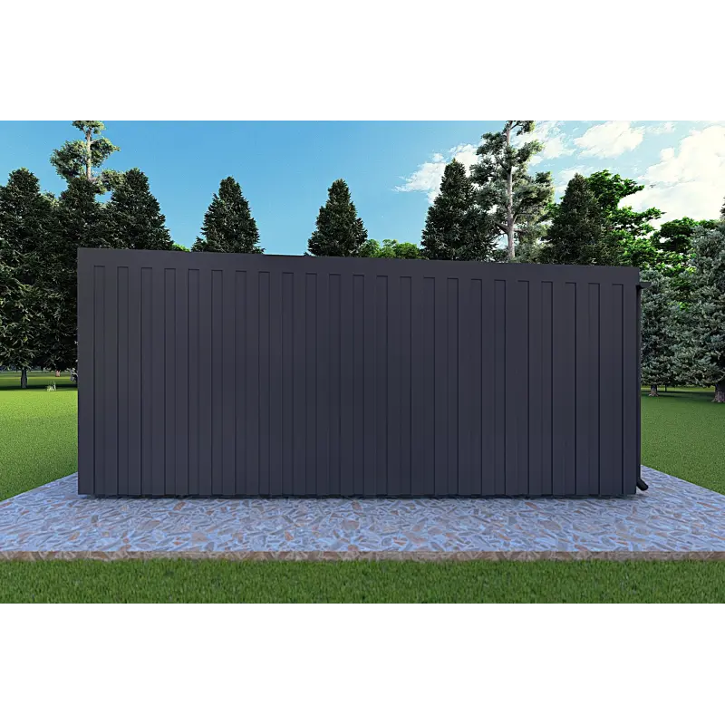 Mobilheime VISION 3 mit Veranda 10x6 60/100/30/40 mm, rechte Seite Farbe Anthrazit
