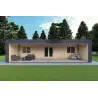 Mobilheime VISION 3 mit Veranda 10x6 60/100/30/40 mm, Frontansicht Farbe Anthrazit
