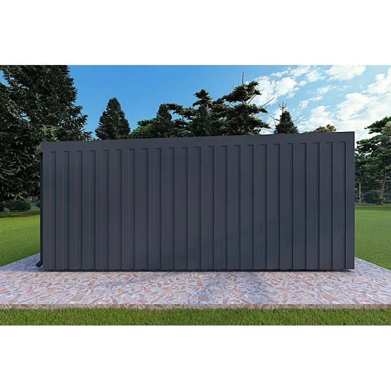 Mobilheime VISION 3 mit Veranda 10x6 60/100/30/40 mm, linke Seite Farbe Anthrazit