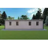 Mobilheime VISION 3 mit Veranda 10x6 60/100/30/40 mm, Rückansicht Farbe Holzgrau