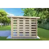 Gartenhaus mit Holzlager LISA 3x3, 44mm, rechte Seite