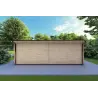Gartenbüro mit Veranda DENISE 7x5.2, 44mm, Rückansicht
