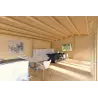 Gartenbüro mit Veranda DENISE 7x5.2, 44mm, Innenansicht