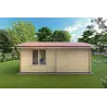 Gartenhaus mit Veranda und zwei Räumen SUSANNA 28 m², 44mm, linke Seite