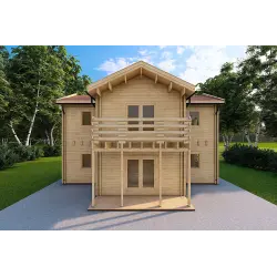 Abgelegenes Haus GILDA 98 m², 44/100/44 mm, Frontansicht