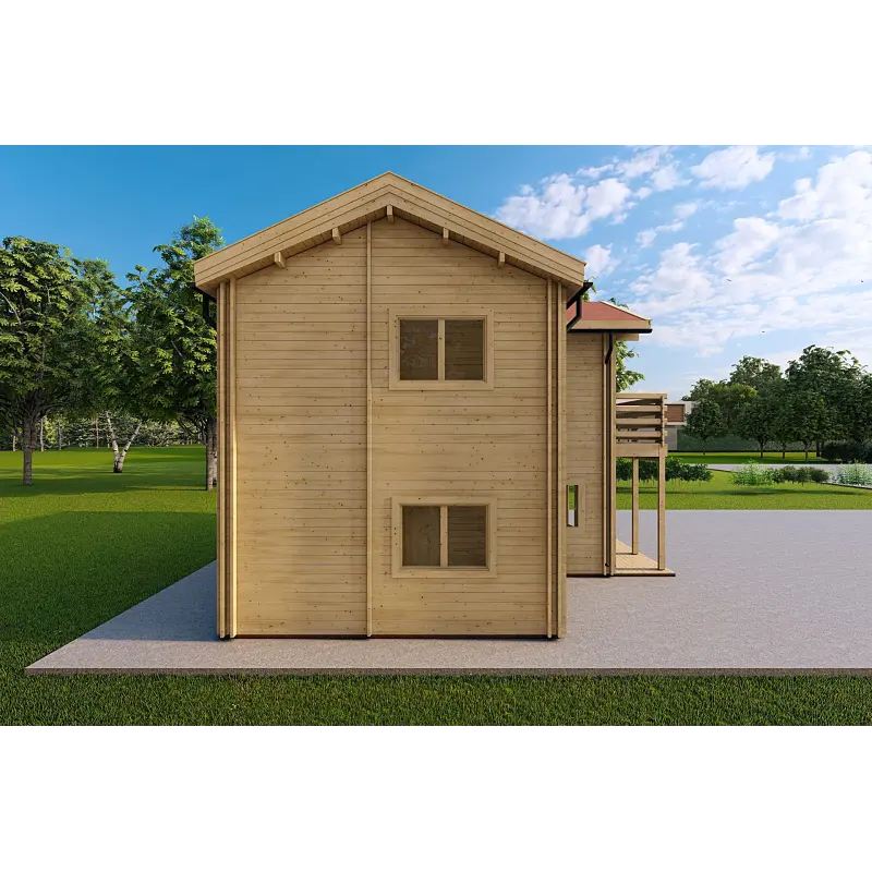 Abgelegenes Haus GILDA 98 m², 44/100/44 mm, linke Seite