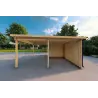 Holzüberdachung 25 m², 44mm, rechte Seite