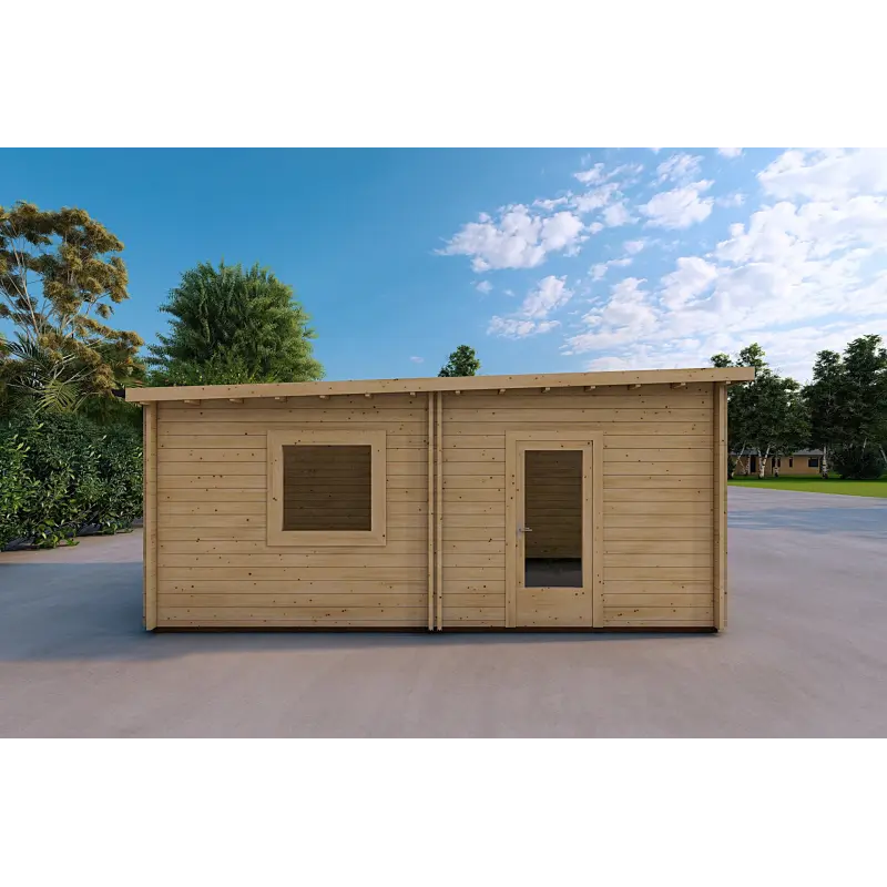 Garage Holzdach 6x3.5, 44mm, linke Seite