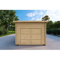 Garage Holzdach 6x3.5, 44mm, Frontansicht