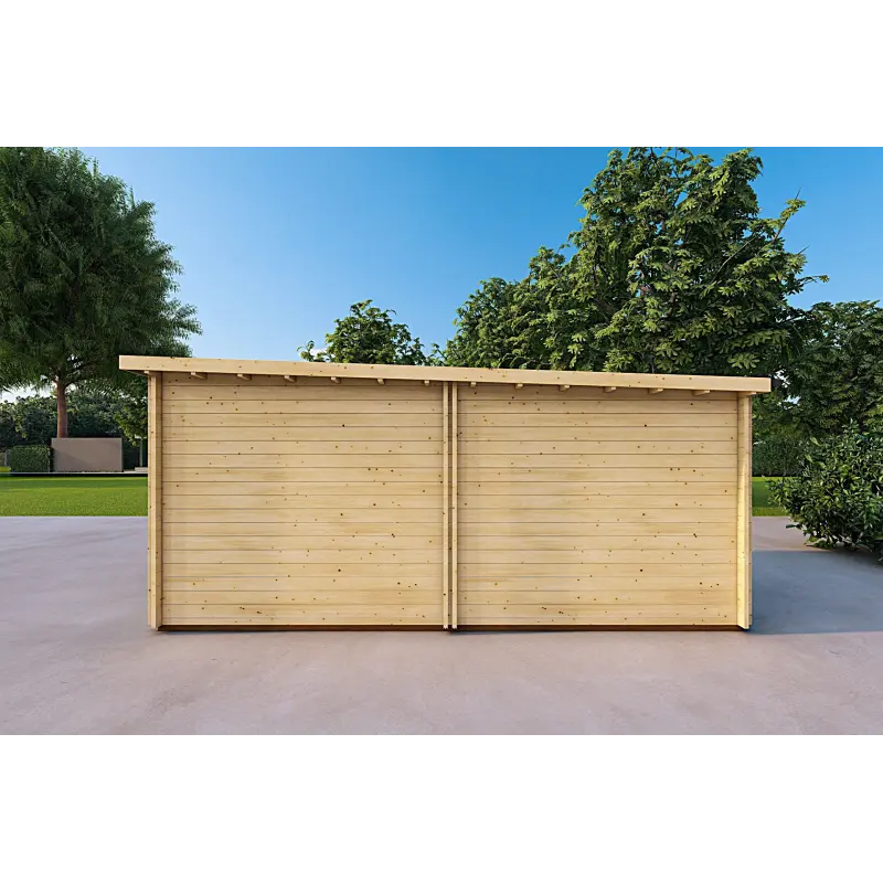 Garage Holzdach 6x3.5, 44mm, rechte Seite
