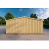 Holz-Doppelgarage mit separaten Abstellräumen 9.6x6.4, 44/100/40 mm Cladding, rechte Seite