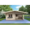 Gartenbüro ELBA 6x6, 44mm, Frontansicht