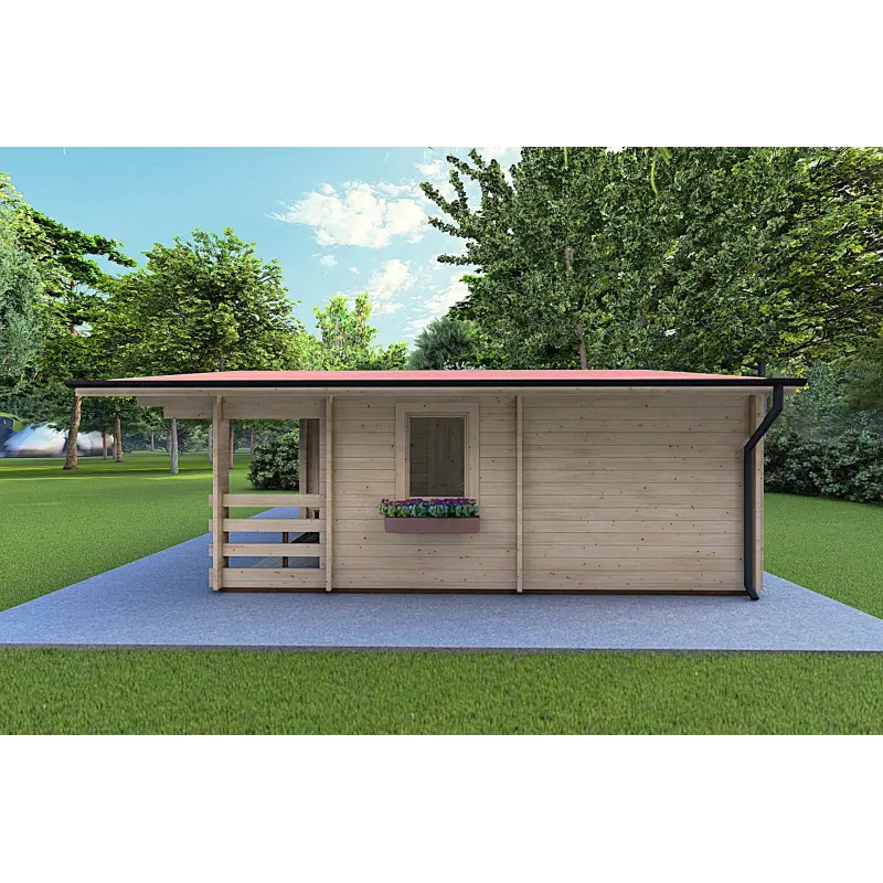 Gartenbüro ELBA 6x6, 44mm, rechte Seite